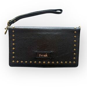 The Sak wristlet/wallet black leather bifold 7.1/4”x 4”NWOT